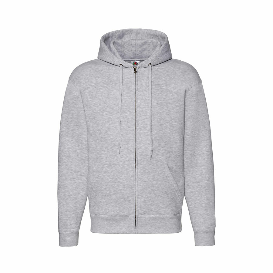 Толстовка &quot;PREMIUM HOODED SWEAT JACKET&quot;, серо-лиловый_XL, 70% х/б, 30% п/э, 260 г/м2