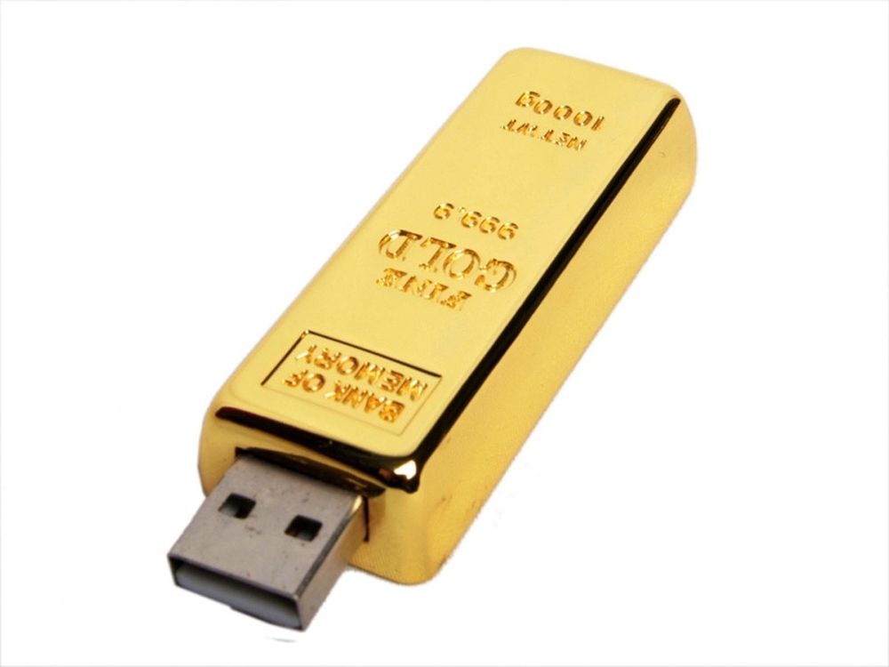 USB 3.0- флешка на 64 Гб в виде слитка золота