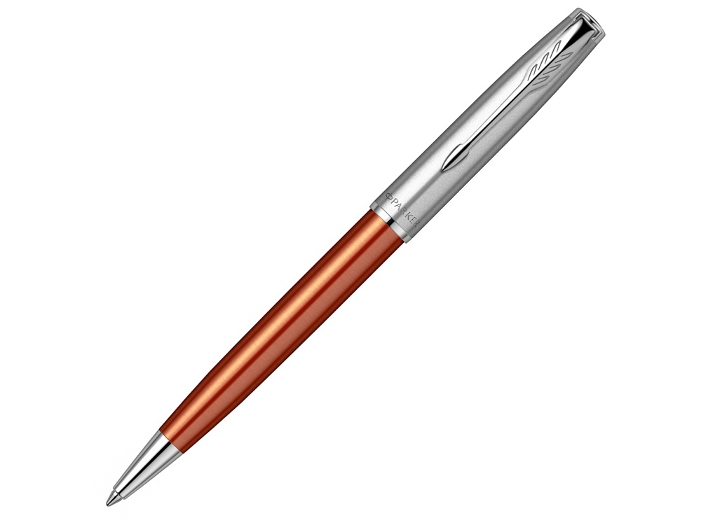 Шариковая ручка Parker Sonnet Essentials Orange SB Steel CT, цвет чернил black, перо: M, в подарочной упаковке.