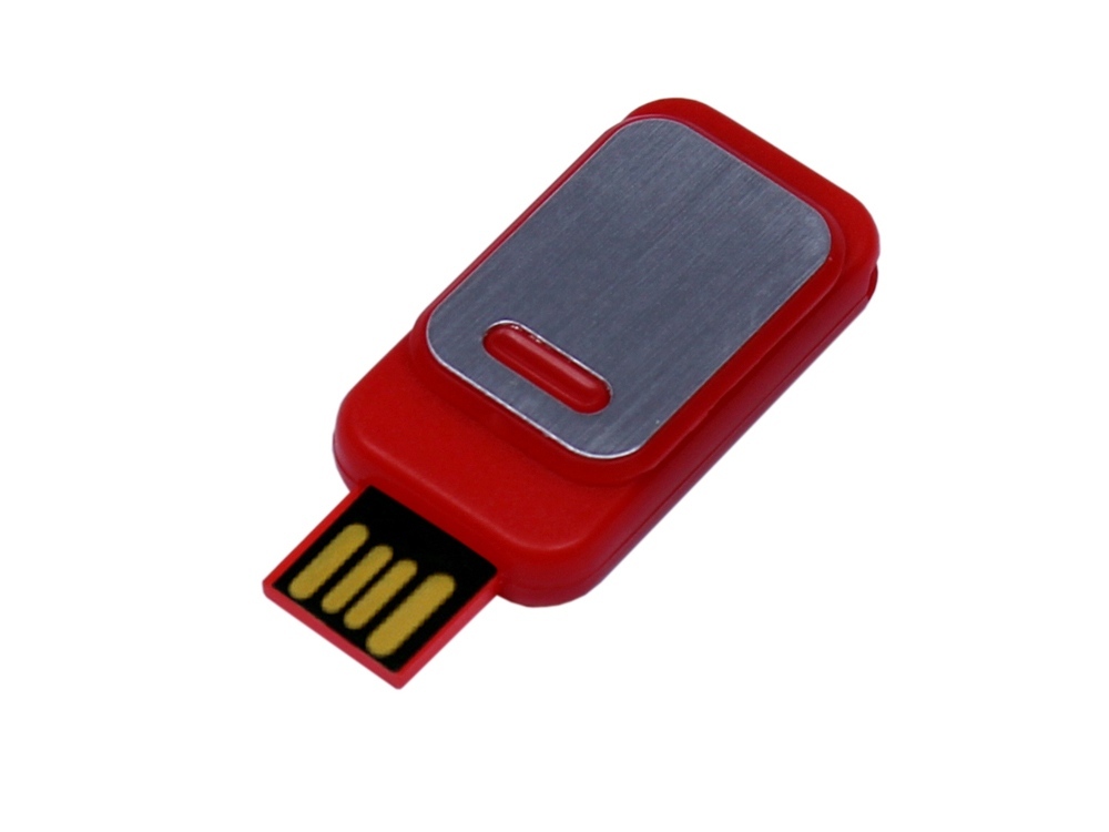 USB 2.0- флешка промо на 8 Гб прямоугольной формы, выдвижной механизм