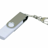 USB 2.0- флешка на 64 Гб с поворотным механизмом и дополнительным разъемом Micro USB