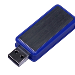 USB 2.0- флешка промо на 64 Гб прямоугольной формы, выдвижной механизм