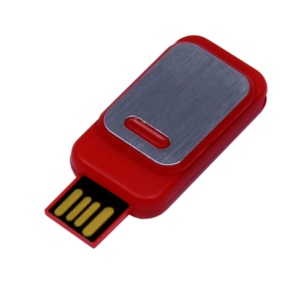 USB 2.0- флешка промо на 16 Гб прямоугольной формы, выдвижной механизм