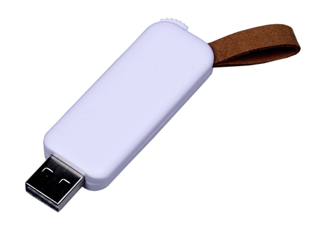 USB 2.0- флешка промо на 4 Гб прямоугольной формы, выдвижной механизм