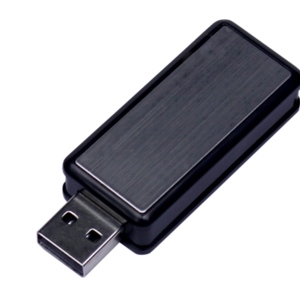 USB 2.0- флешка промо на 64 Гб прямоугольной формы, выдвижной механизм