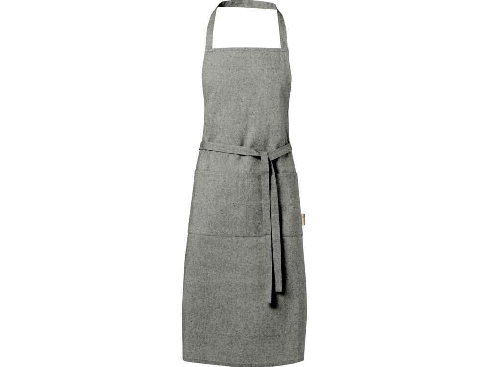 Pheebs 200 g/m² recycled cotton apron, черный