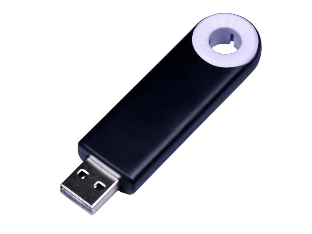 USB 3.0- флешка промо на 128 Гб прямоугольной формы, выдвижной механизм