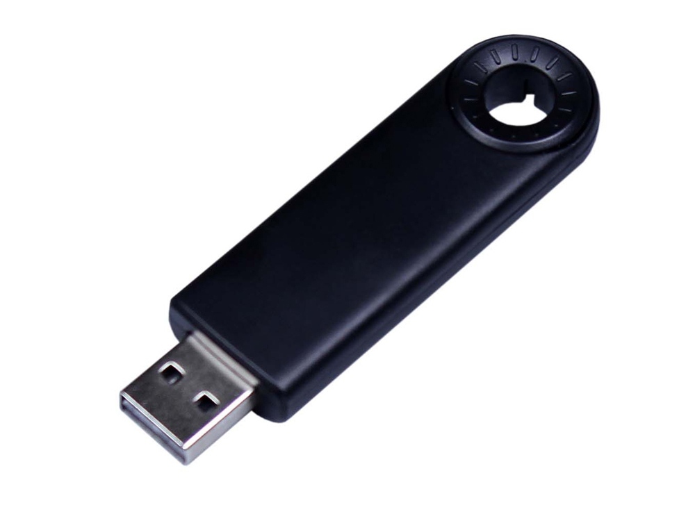 USB 3.0- флешка промо на 128 Гб прямоугольной формы, выдвижной механизм