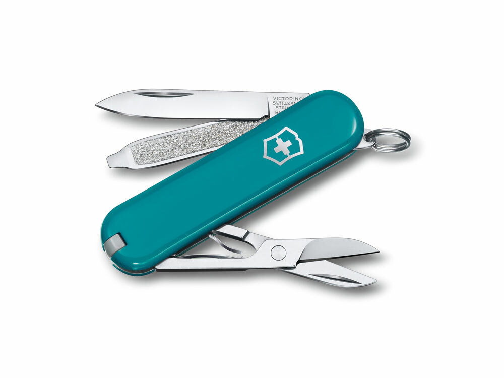 Нож-брелок VICTORINOX Classic SD Colors &quot;Mountain Lake&quot;, 58 мм, 7 функций, тёмно-бирюзовый